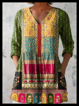 Loose and Comfortable Digital Print, Round Neck Short-Sleeve Women's Style
