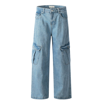 Loose and slimming straight-leg casual trousers