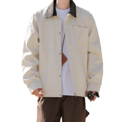 Loose and versatile button-down jacket