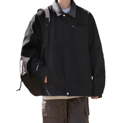 Loose and versatile button-down jacket