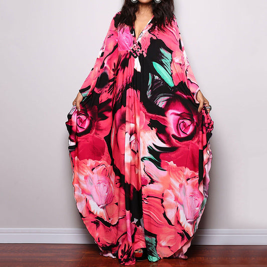 Loose Beach Cover Up Dress Sun Protection