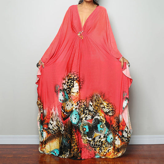Loose Beach Cover Up Dress Sun Protection