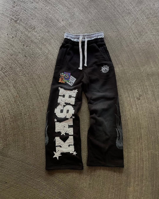 Loose Casual Straight-Leg Sweatpants
