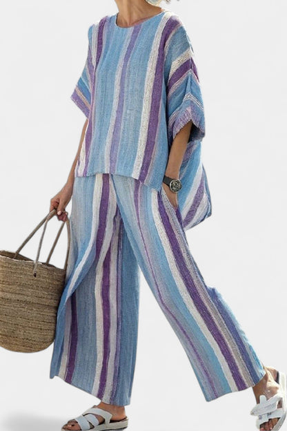 Loose Casual Women's Summer Cross-Border Fashion Seaside Vacation Beach Two-Piece Set