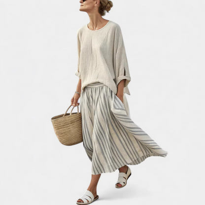 Loose Casual Women's Summer Cross-Border Fashion Seaside Vacation Beach Two-Piece Set