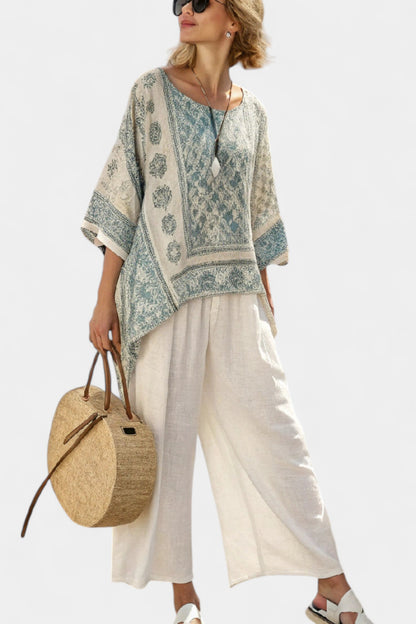 Loose Casual Women's Summer Cross-Border Fashion Seaside Vacation Beach Two-Piece Set