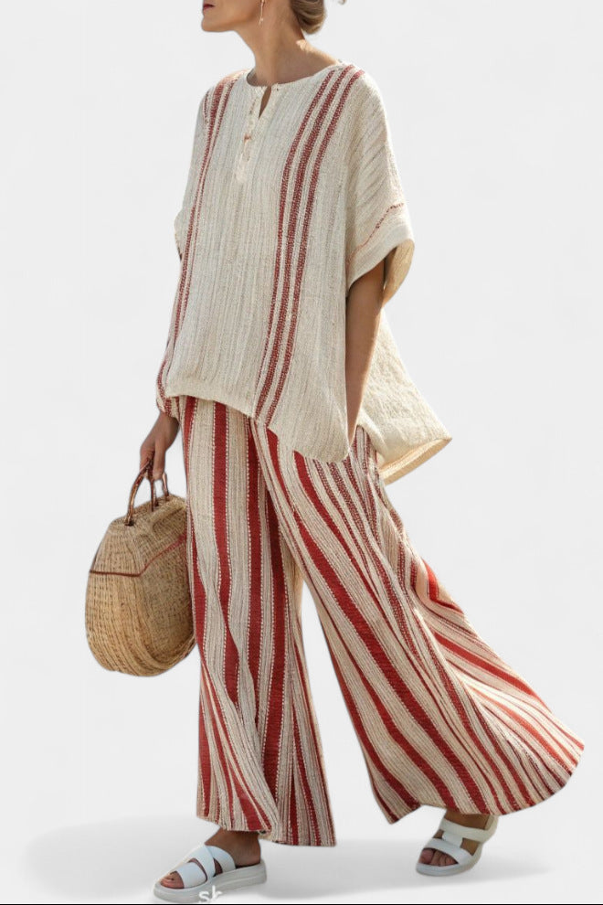 Loose Casual Women's Summer Cross-Border Fashion Seaside Vacation Beach Two-Piece Set