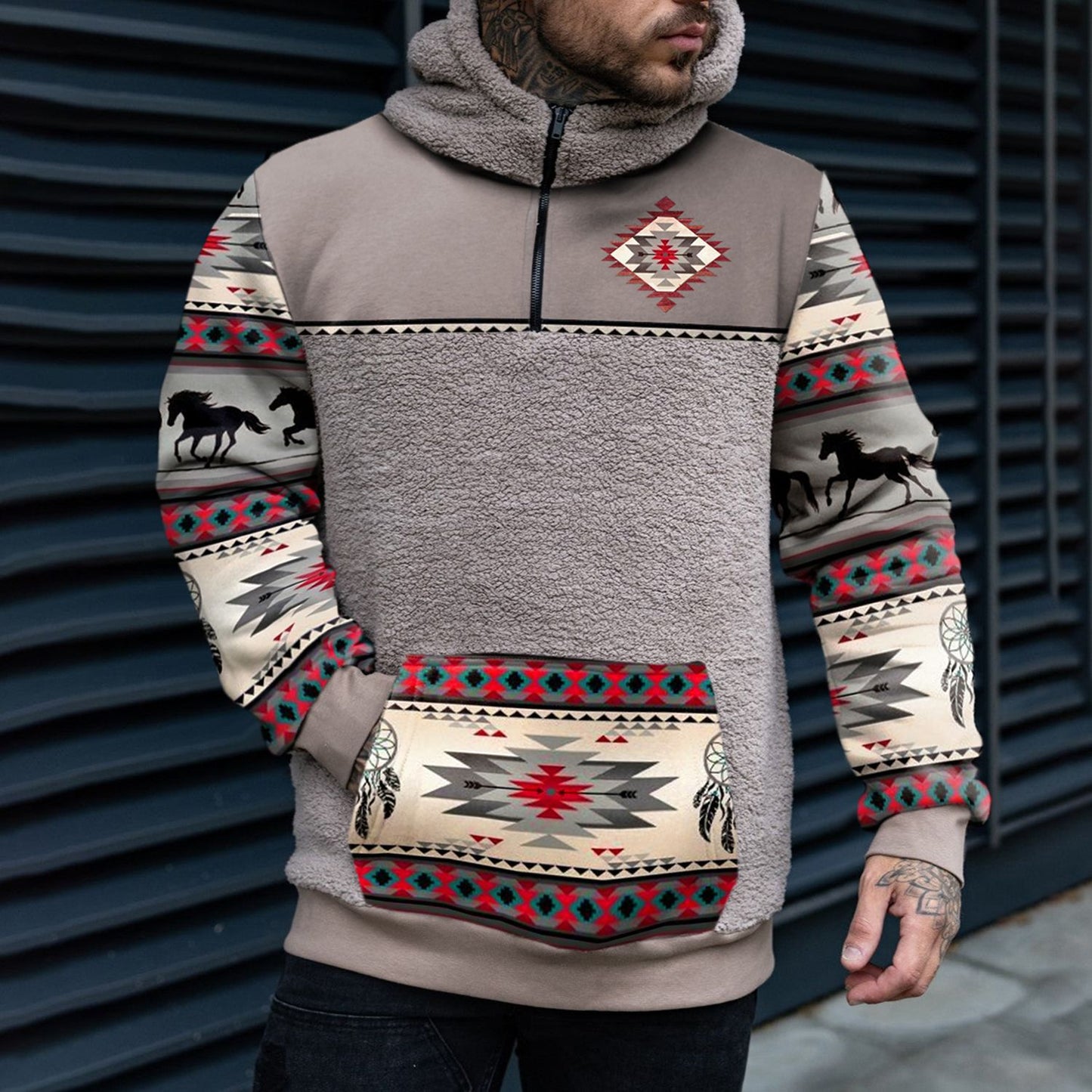 Loose Casual Zipper Hooded Sweatshirts