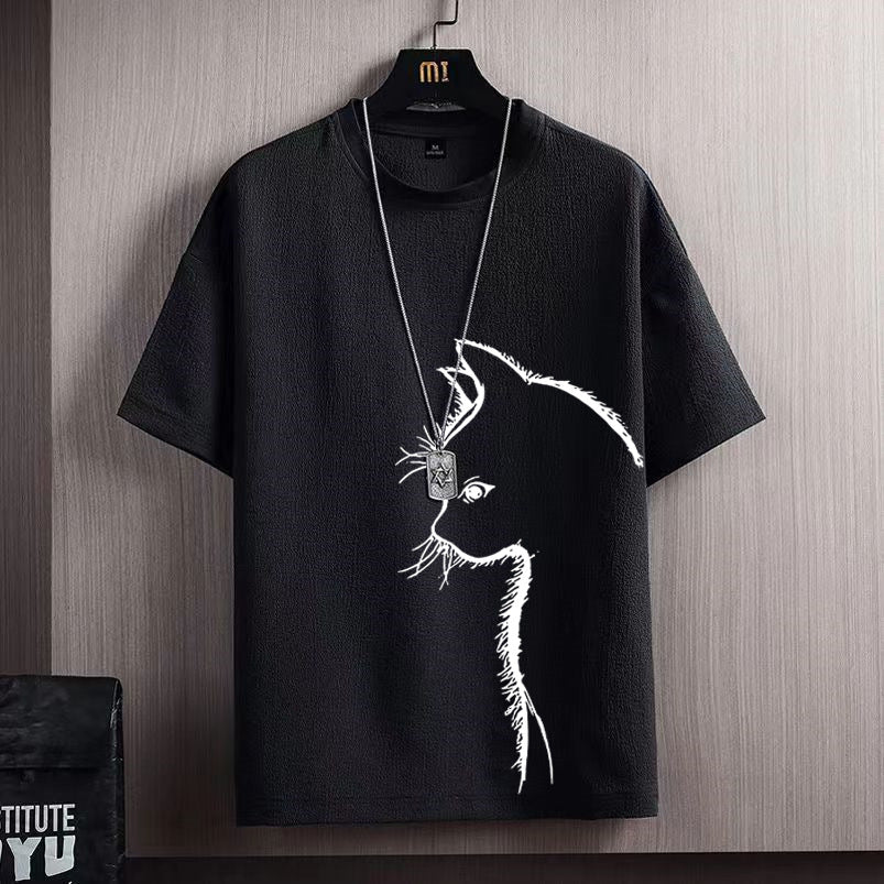 Loose Fat Man Fashionable T-shirt