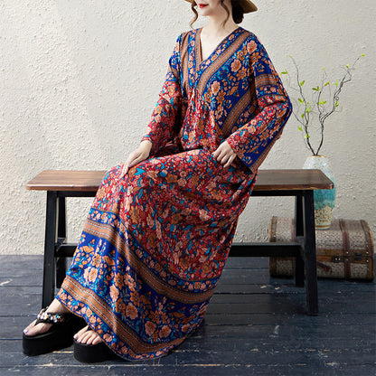 Loose-Fit Floral Print Dress