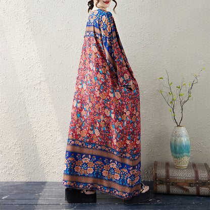 Loose-Fit Floral Print Dress