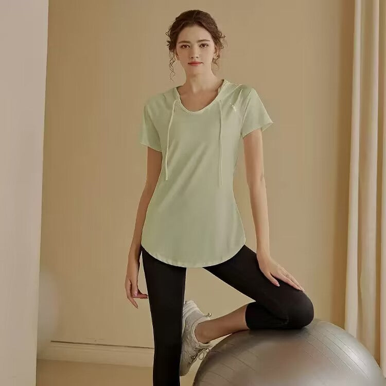 Loose Fit Hooded Quick Dry Sports T-shirt