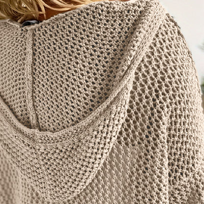 Loose Fit Knitted Hooded Sweater