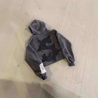 Loose Fit Letter Print Hooded Sweatshirt
