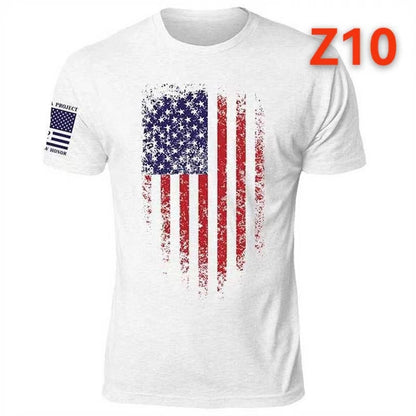 Loose Fit Printed Round Neck Short Sleeve T-Shirt