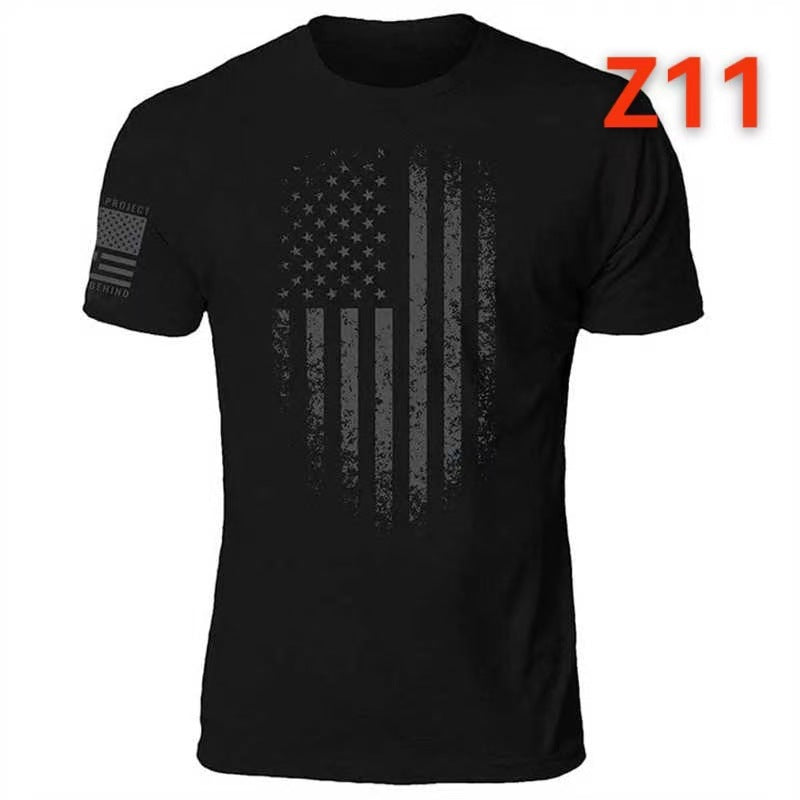Loose Fit Printed Round Neck Short Sleeve T-Shirt