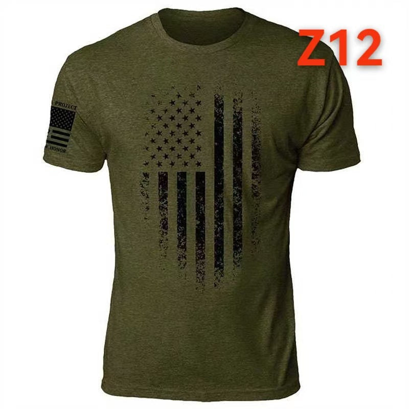 Loose Fit Printed Round Neck Short Sleeve T-Shirt