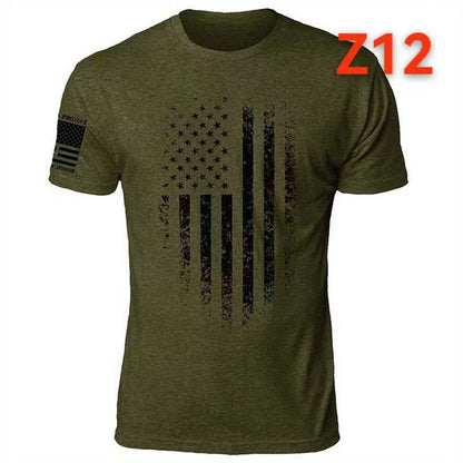 Loose Fit Printed Round Neck Short Sleeve T-Shirt