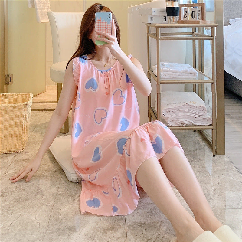 Loose Fit Rayon Cotton Nightdress