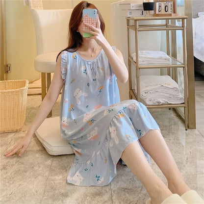 Loose Fit Rayon Cotton Nightdress