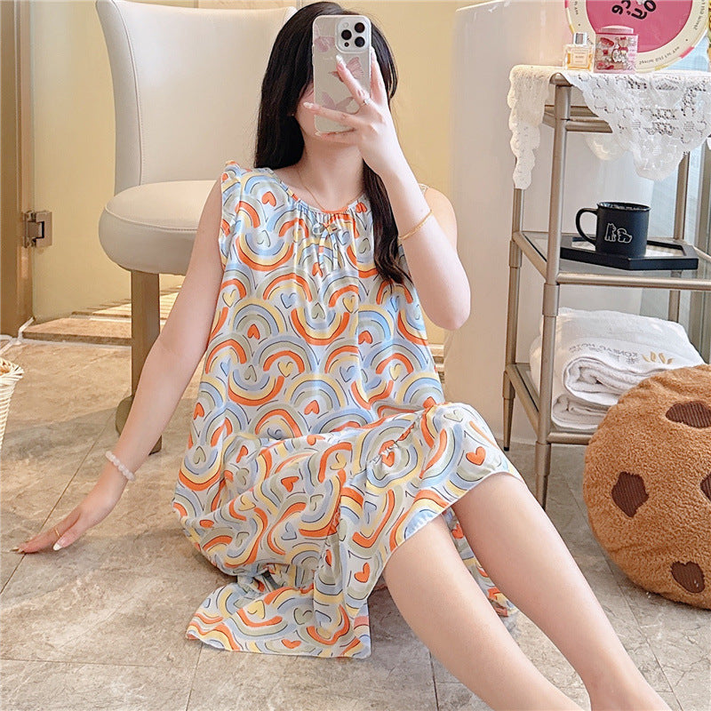 Loose Fit Rayon Cotton Nightdress