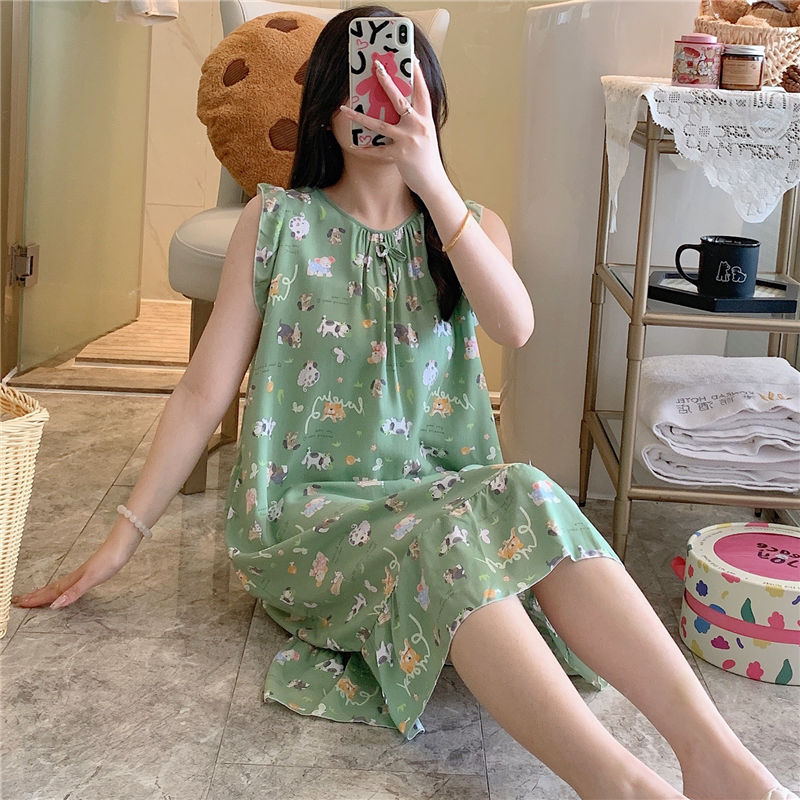 Loose Fit Rayon Cotton Nightdress