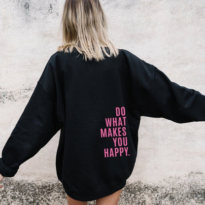 Loose Fit Vintage Print Hooded Pullover Top