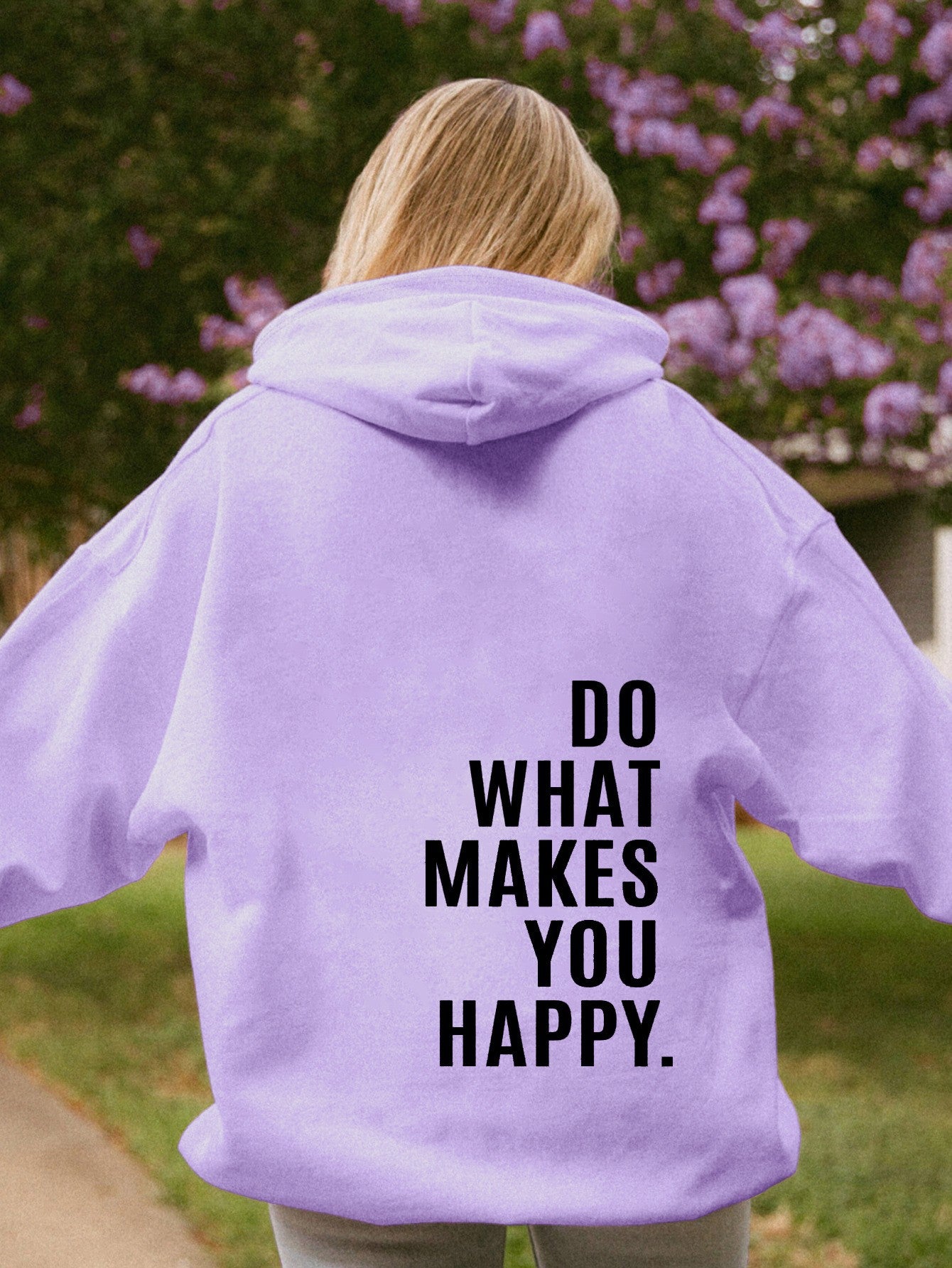 Loose Fit Vintage Print Hooded Pullover Top