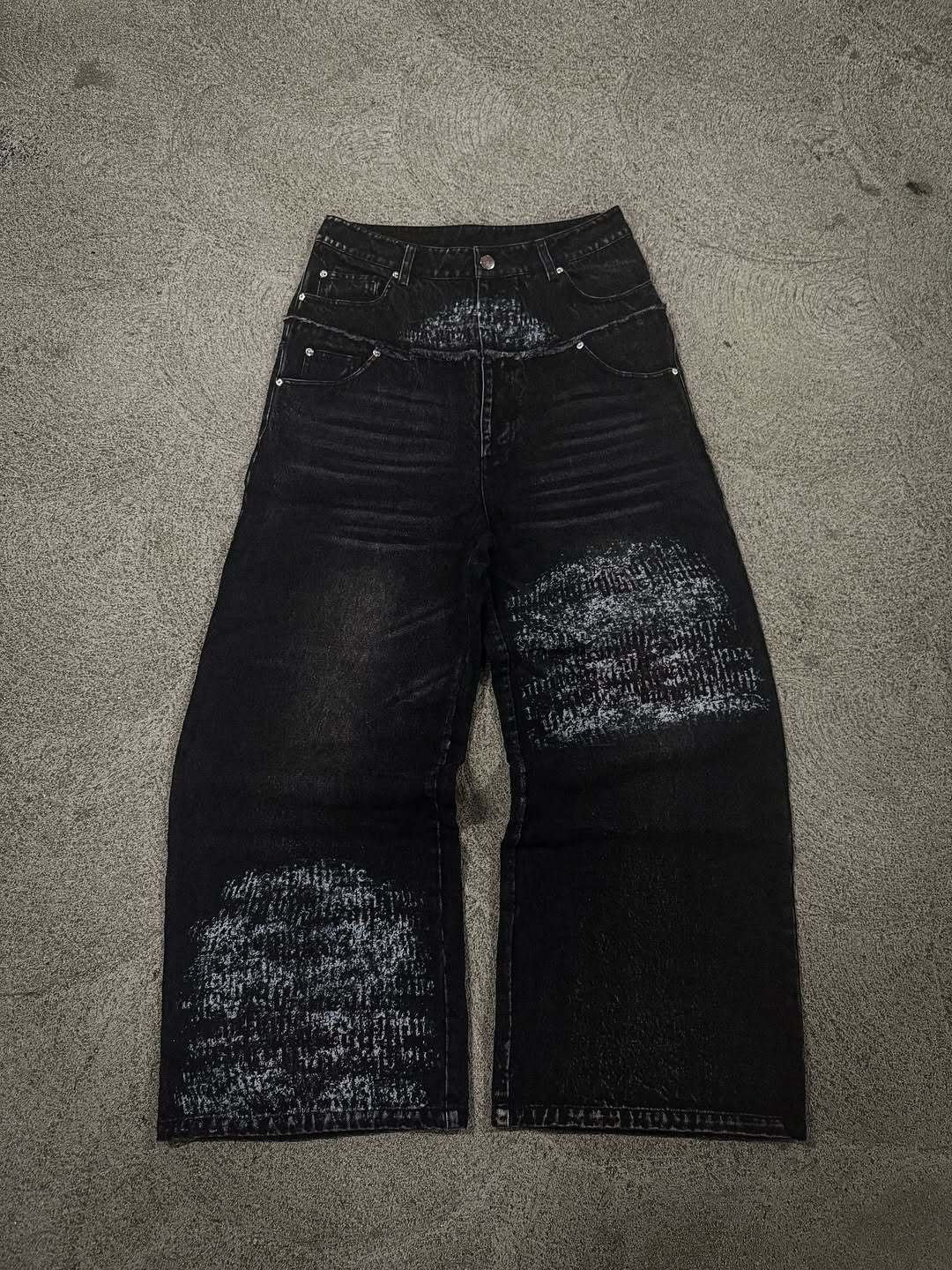 Loose Fit Vintage Washed Casual Jeans
