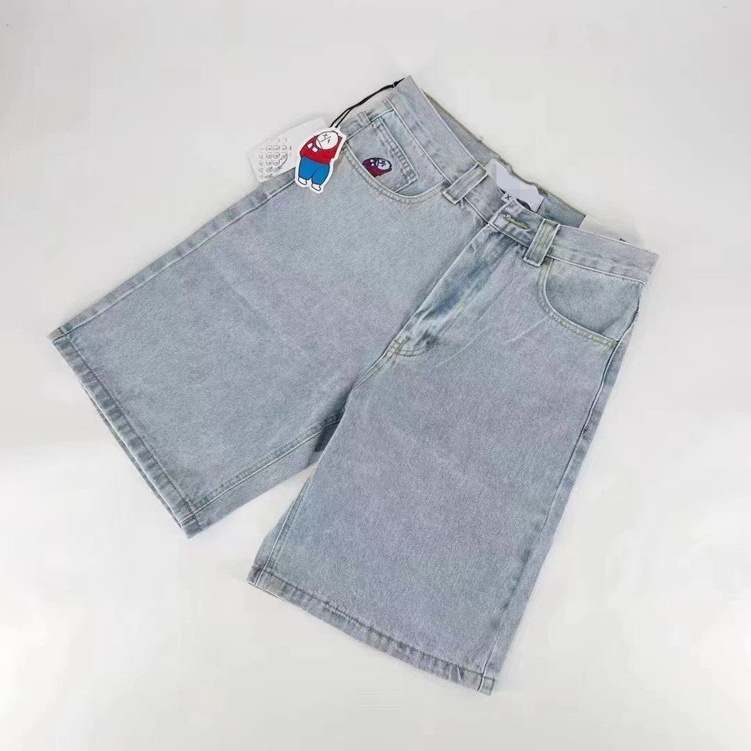 Loose Fit Wide Leg Denim Dad Pants