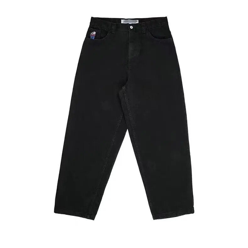 Loose Fit Wide Leg Denim Dad Pants