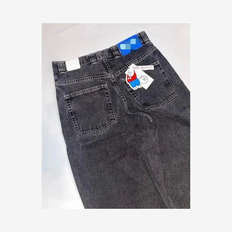 Loose Fit Wide Leg Denim Dad Pants