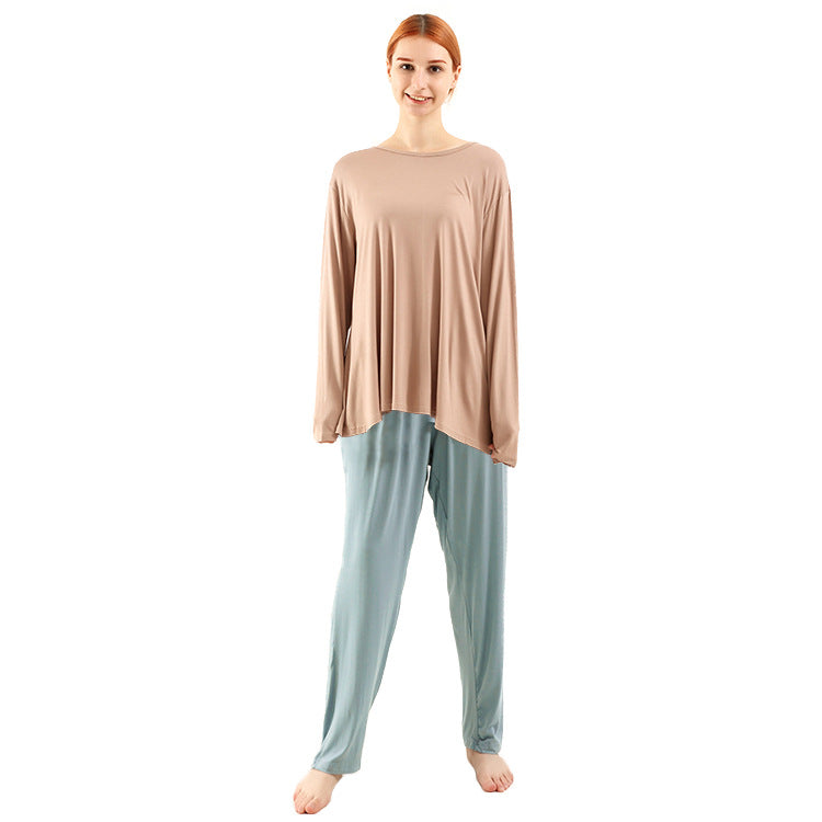 Loose-fitting, high-elasticity long-sleeved trousers suit