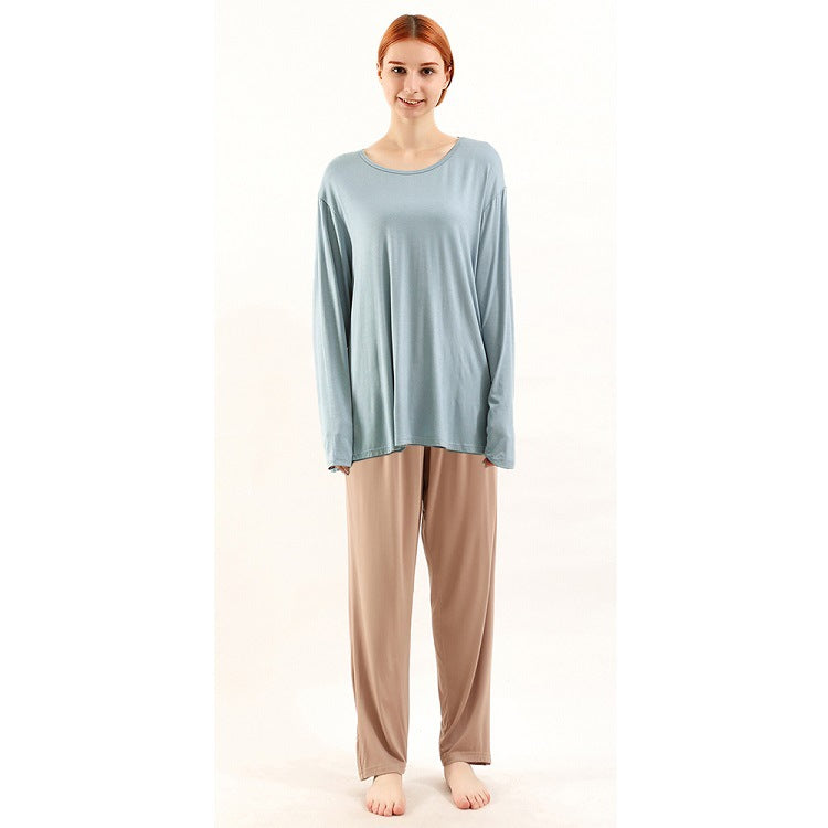 Loose-fitting, high-elasticity long-sleeved trousers suit