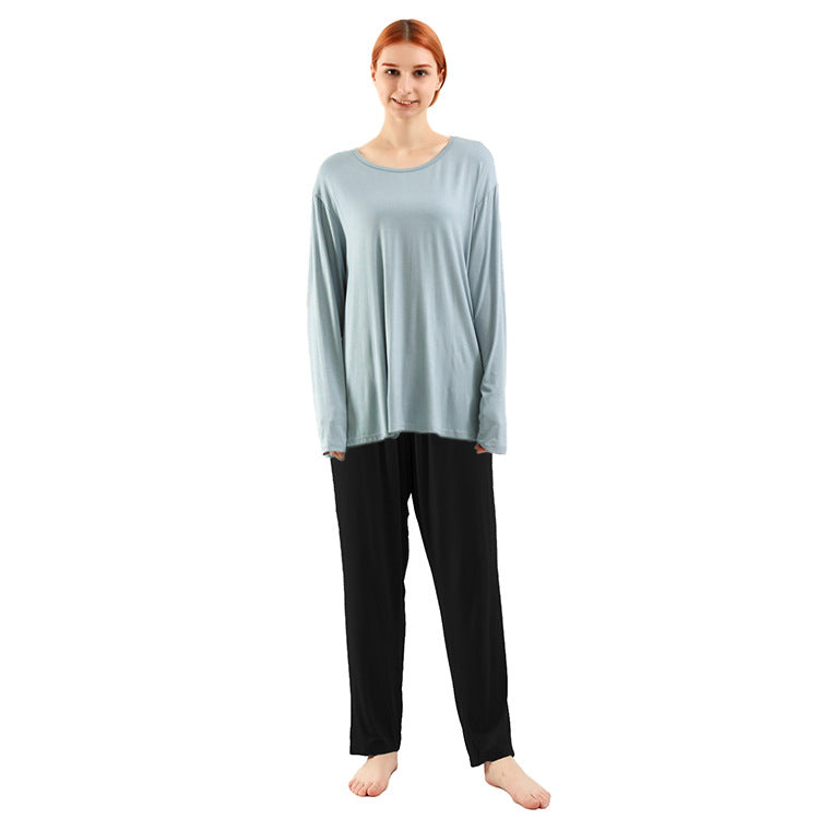 Loose-fitting, high-elasticity long-sleeved trousers suit