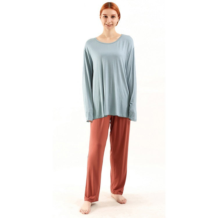 Loose-fitting, high-elasticity long-sleeved trousers suit