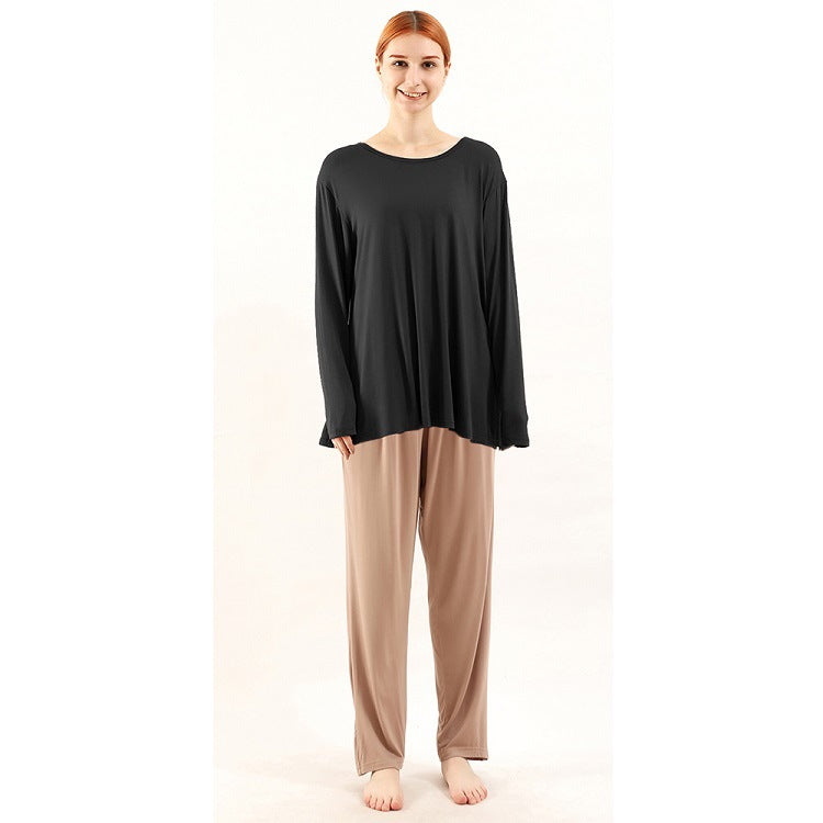 Loose-fitting, high-elasticity long-sleeved trousers suit