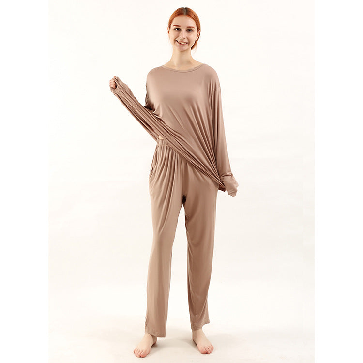 Loose-fitting, high-elasticity long-sleeved trousers suit