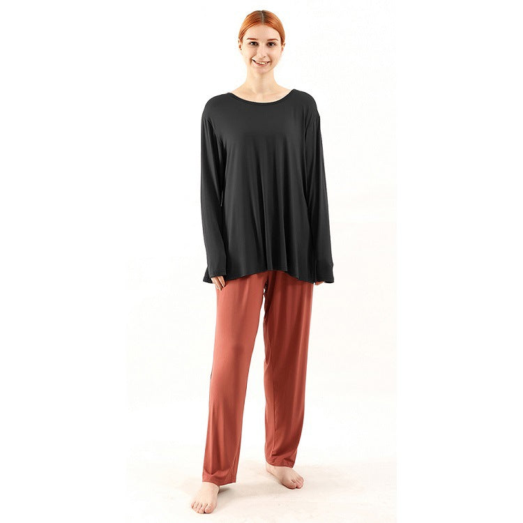 Loose-fitting, high-elasticity long-sleeved trousers suit
