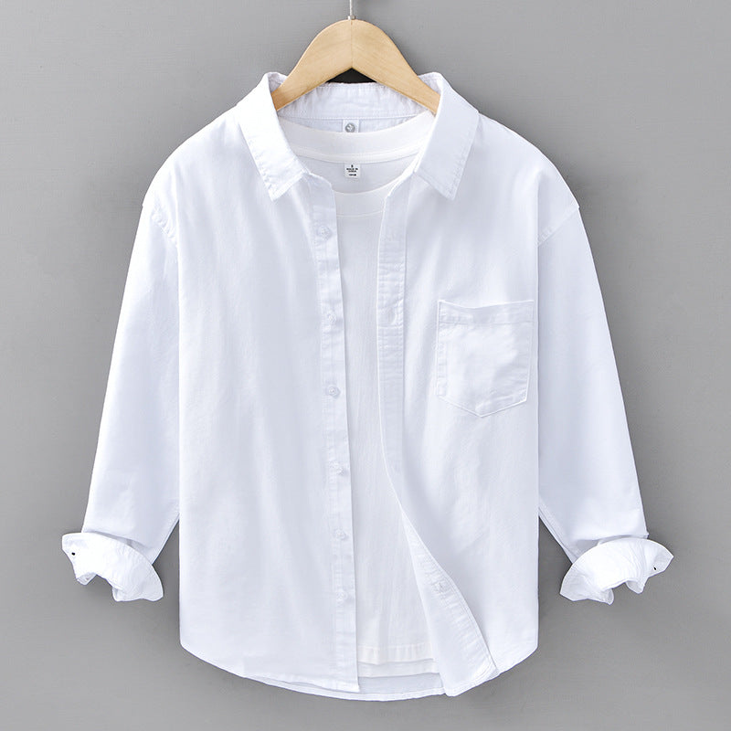 Loose-fitting long-sleeved men's shirt
