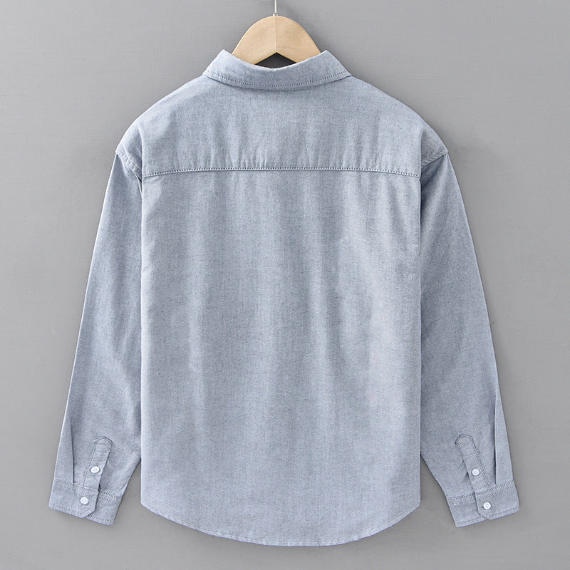 Loose-fitting long-sleeved men's shirt