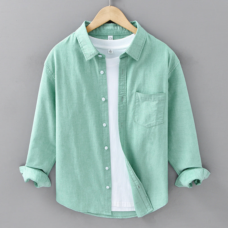 Loose-fitting long-sleeved men's shirt
