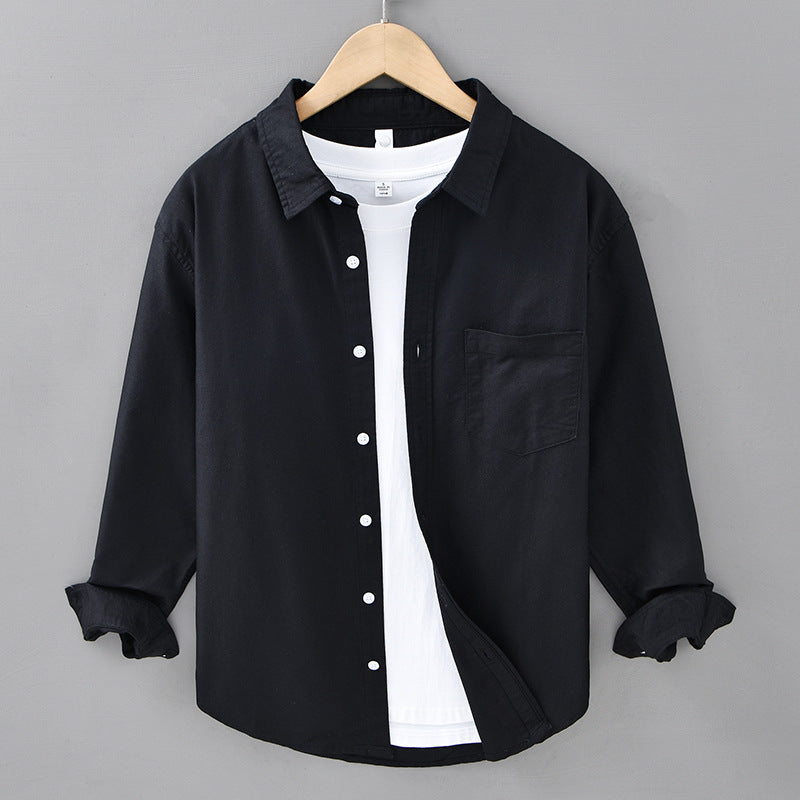 Loose-fitting long-sleeved men's shirt