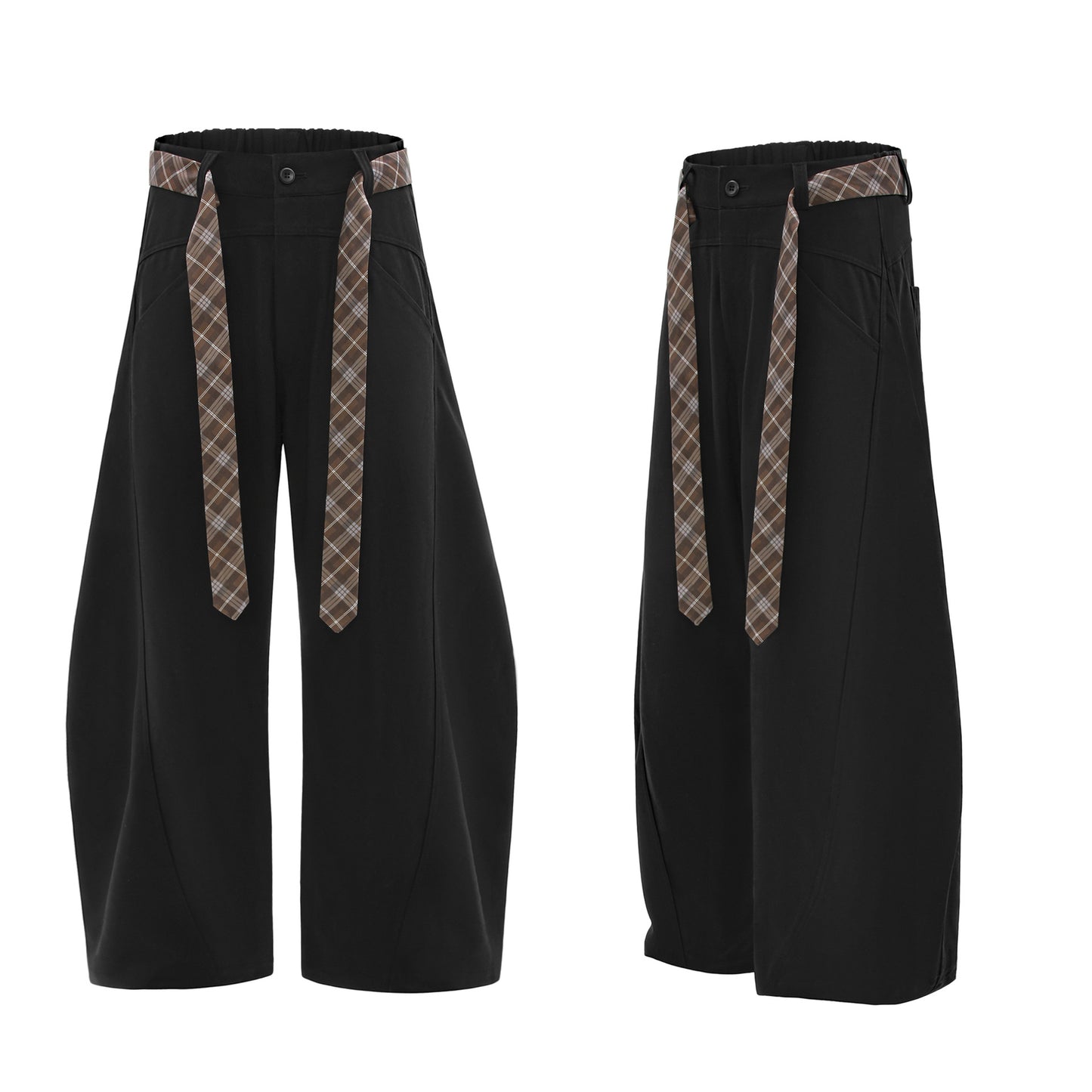 Loose-fitting men's casual workwear curved trousers