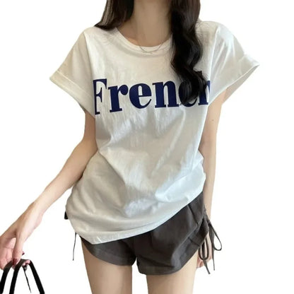 Loose-fitting short-sleeved T-shirt for women