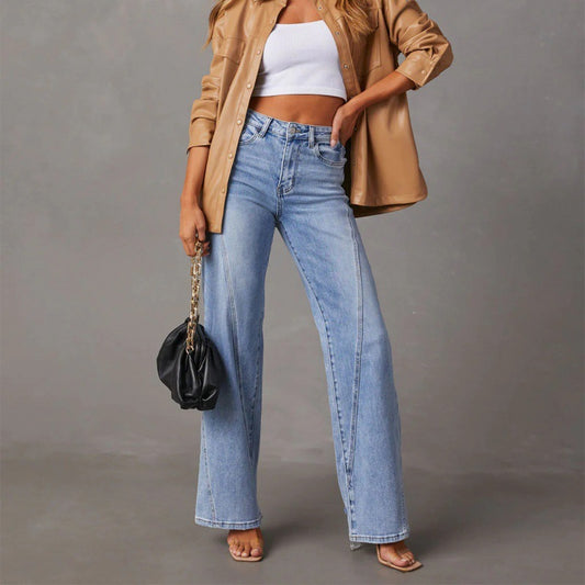 Loose-fitting wide-leg women's jeans