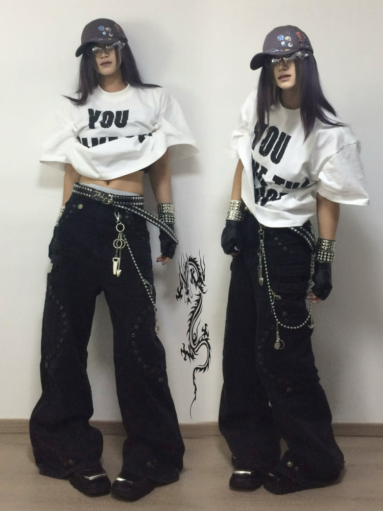 Loose flared jeans