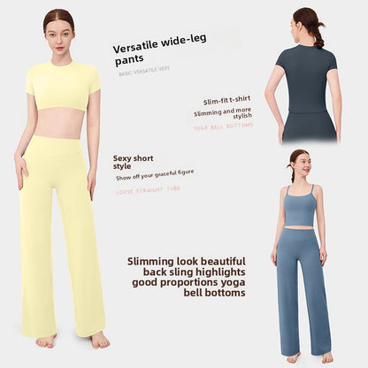Loose High Waist Yoga Pants Women Slimming Breathable Fitness Trousers