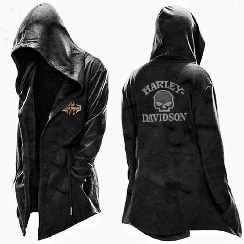 Loose hooded sweatshirt jacket
