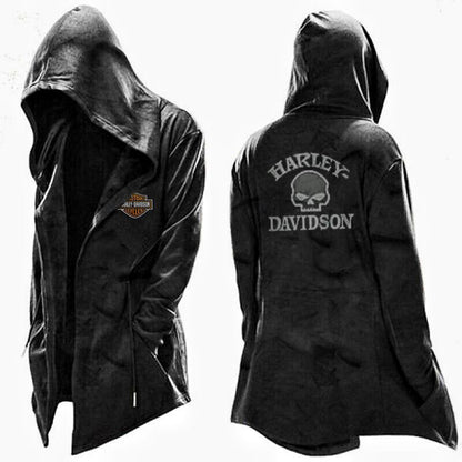 Loose hooded sweatshirt jacket